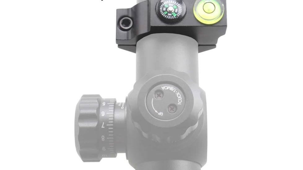 Vector Optics ACD Mount Ring, 25.4mm Tube, 6063-T6, Matte, w/ Offset Level Bubble &amp; Compass, Black, SCACD-06
