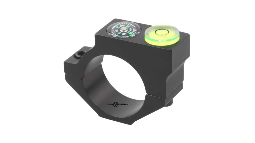 Vector Optics ACD Mount Ring, 25.4mm Tube, 6063-T6, Matte, w/ Offset Level Bubble &amp; Compass, Black, SCACD-06