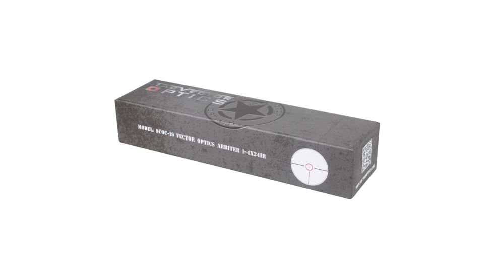 Vector Optics Arbiter Rifle Scope, 1-4x24mm, 30mm Tube, DND Etched Glass Reticle, Black, SCOC-19