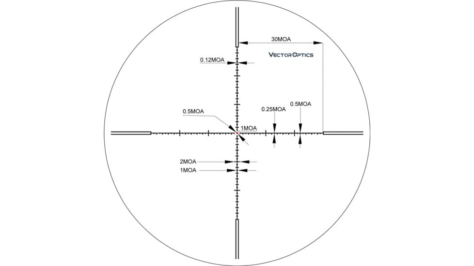 Vector Optics Aston Rifle Scope, 3-18x44mm, Second Focal Plane, 30mm Tube, VHL-2 Illuminated Reticle, 6061-T6, Black, SCOL-23