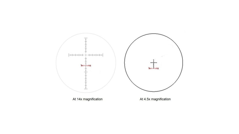 Vector Optics Capricorn Rifle Scope, 4.5-14x44mm, 30mm Tube, FFP Glass MP Reticle, Black, SCFF-05A