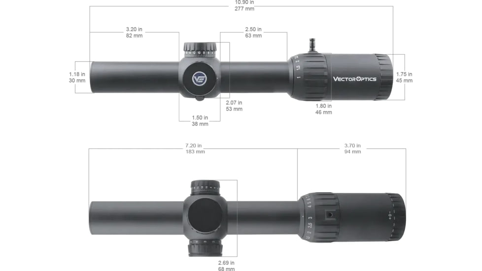 Vector Optics Constantine Rifle Scope, 1-10x24mm, 30mm Tube, SFP, Etched Glass VOS-TMOA Reticle, Matte, Black, SCOC-31