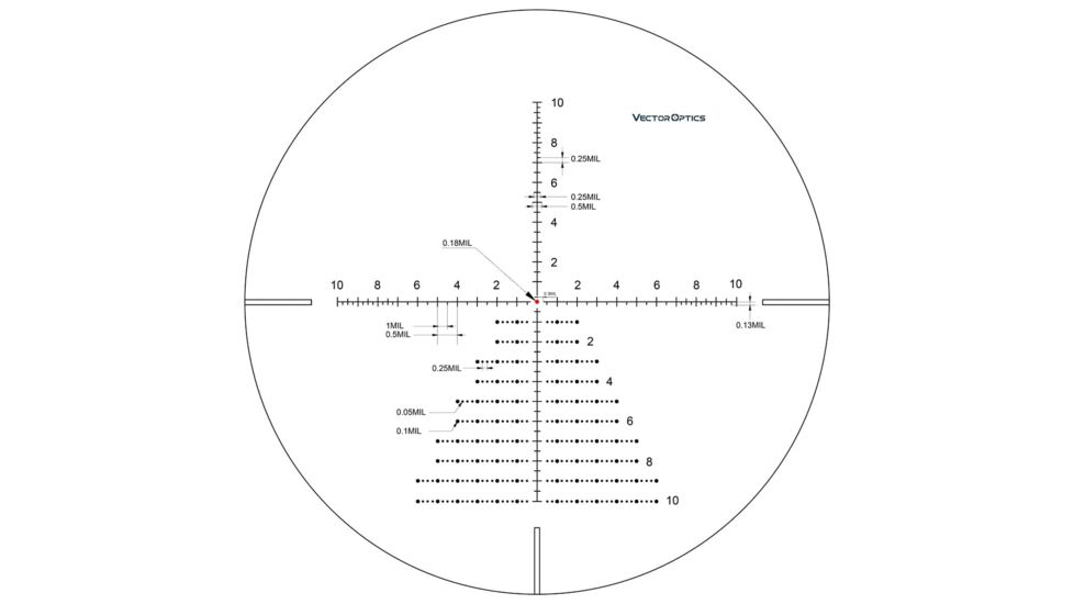 Vector Optics Continental Rifle Scope, 3-18x50mm, 30mm Tube, Etched glass VCT-10, Black, SCOL-21T
