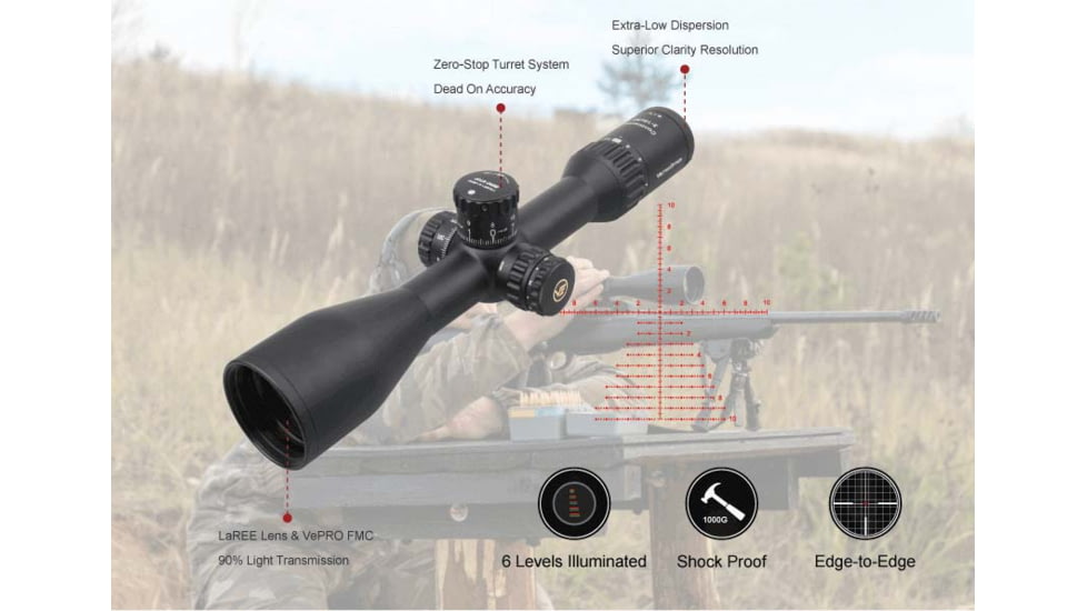 Vector Optics Continental x6 3-18x50 ARI Riflescope, 30mm Tube, 0192687279098