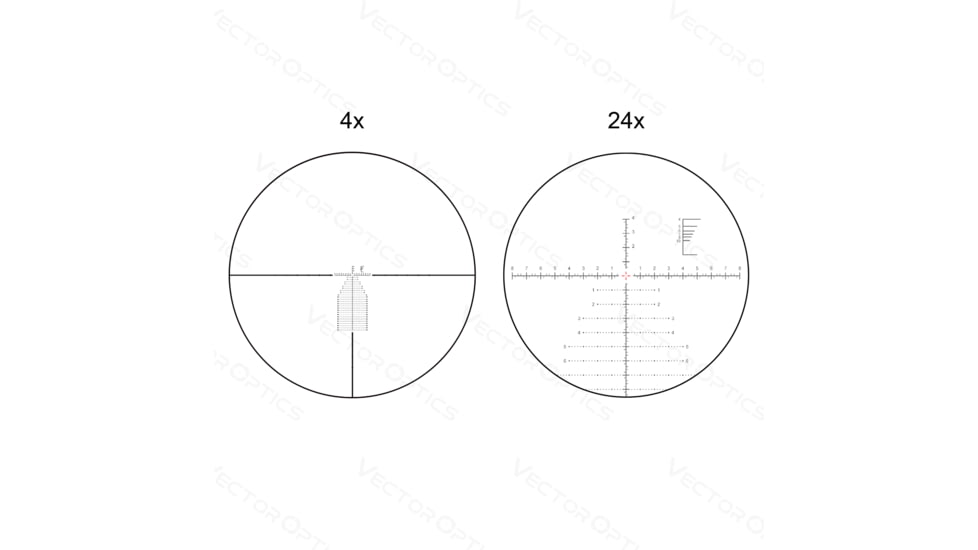 Vector Optics Continental x6 4-24x56mm MBR Riflescope, 34mm Tube, First Focal Plane, Black, SCFF-40