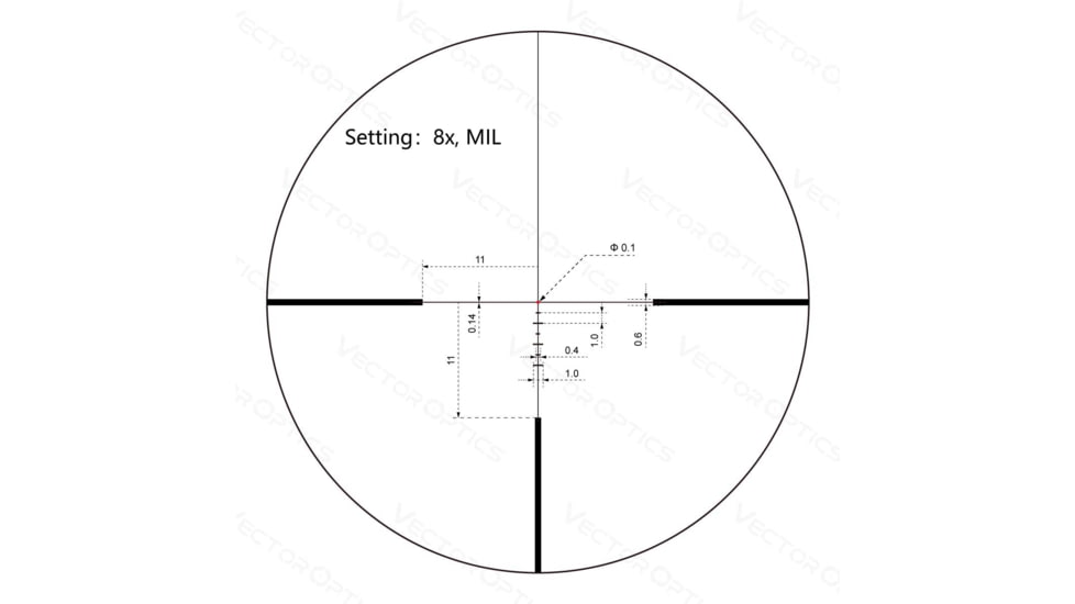 Vector Optics Continental x8 1-8x24i 30mm Tube ED Fiber LPVO Rifle Scope, Second Focal Plane