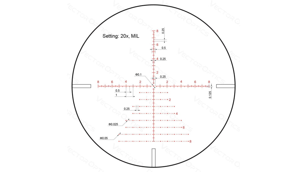 Vector Optics Continental x8 4-32x56 30mm Tube ED Tactical Rifle Scope, Second Focal Plane