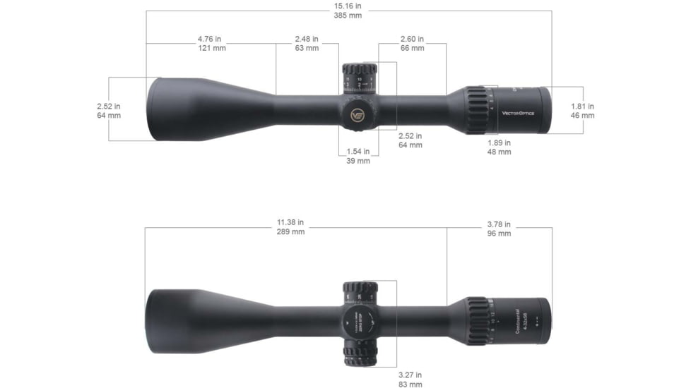 Vector Optics Continental x8 4-32x56 30mm Tube ED Tactical Rifle Scope, Second Focal Plane