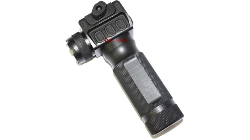 Vector Optics Cyclops Vertical Foregrip w/ Integrated Weapon Light, 2 x Rechargeable 16340, CREE Q5 LED, 180-200 Lumens, Titanium Black, SCFL-08