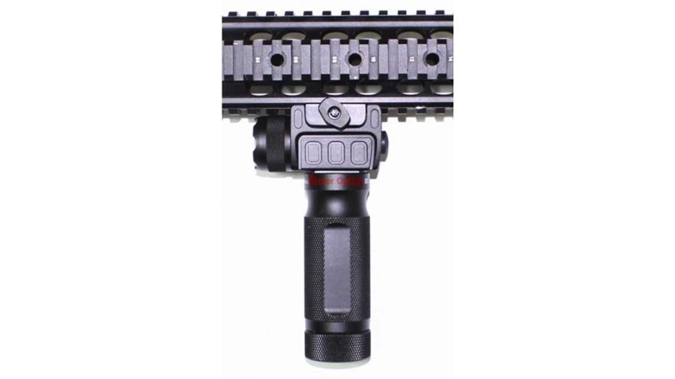 Vector Optics Cyclops Vertical Foregrip w/ Integrated Weapon Light, 2 x Rechargeable 16340, CREE Q5 LED, 180-200 Lumens, Titanium Black, SCFL-08