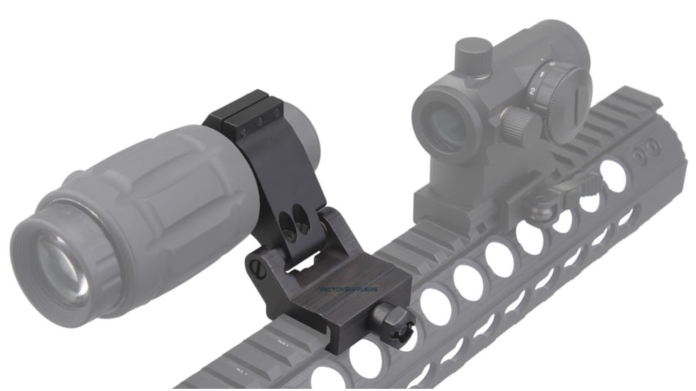 Vector Optics Flip-to-Side Mount Ring, 30mm Tube, Picatinny, 41mm Height, 90-degree Cant, 45 Steel, Black, SCSR-08