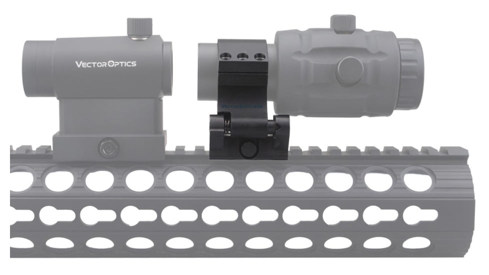 Vector Optics Flip-to-Side Mount Ring, 30mm Tube, Picatinny, 41mm Height, 90-degree Cant, 45 Steel, Black, SCSR-08