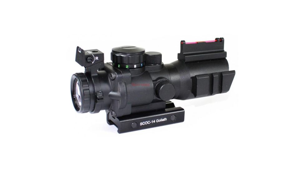 Vector Optics Goliath Rifle Scope, 4x32mm, Chevron Rapid-Changing Reticle, Black, SCOC-14