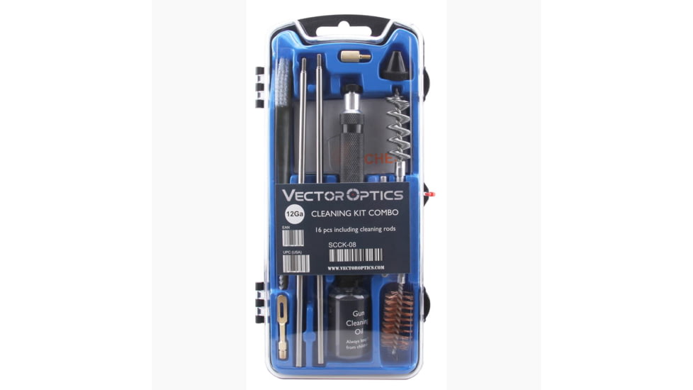 Vector Optics Gun Cleaning Kit, Shotgun, 12 GA, Black, SCCK-08