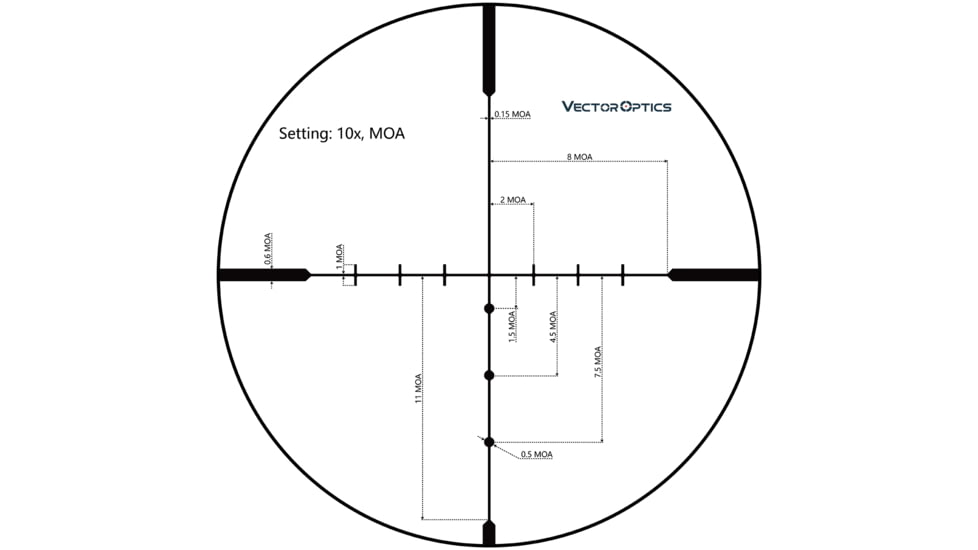 Vector Optics Hugo 6-24x50mm, 1 inch Tube, Second Focal Plane, VOW-10BDC Reticle Rifle Scope, Black, SCOL-31