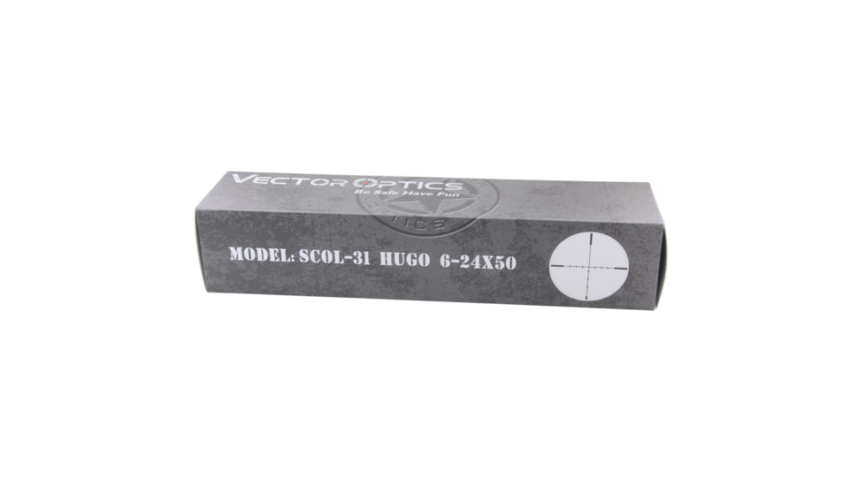 Vector Optics Hugo 6-24x50mm, 1 inch Tube, Second Focal Plane, VOW-10BDC Reticle Rifle Scope, Black, SCOL-31