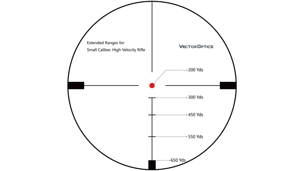 Vector Optics Hugo 6-24x50mm GT, 1 inch Tube, Second Focal Plane, VOI-10BDC Reticle Rifle Scope, Black, SCOL-32