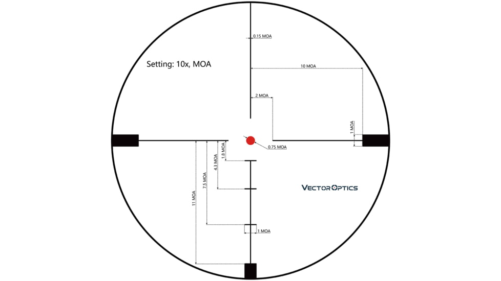 Vector Optics Hugo 6-24x50mm GT, 1 inch Tube, Second Focal Plane, VOI-10BDC Reticle Rifle Scope, Black, SCOL-32