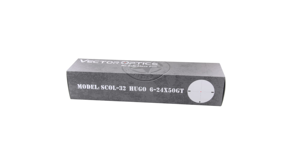 Vector Optics Hugo 6-24x50mm GT, 1 inch Tube, Second Focal Plane, VOI-10BDC Reticle Rifle Scope, Black, SCOL-32