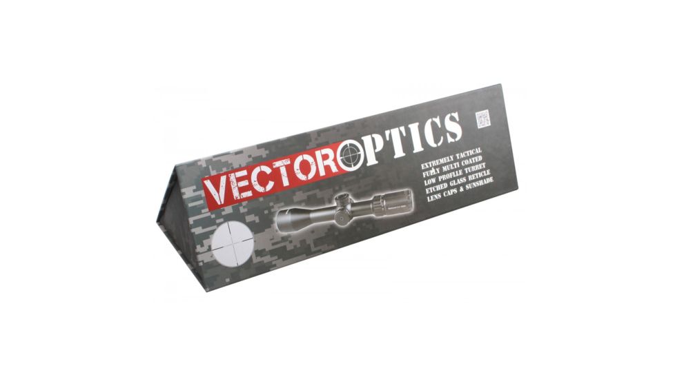Vector Optics Marksman Rifle Scope, 3.5-10x44mm, 30mm, Etched Glass MPN-1 Reticle, Black, SCOM-04