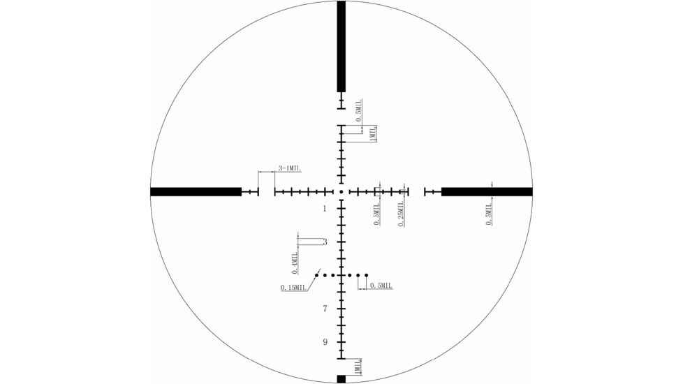 Vector Optics Marksman Rifle Scope, 10x44mm, 30mm Tube, Etched Glass MPN-1 Reticle, Black, SCOL-09