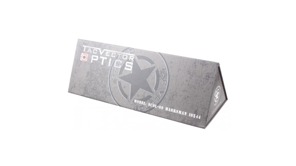 Vector Optics Marksman Rifle Scope, 10x44mm, 30mm Tube, Etched Glass MPN-1 Reticle, Black, SCOL-09