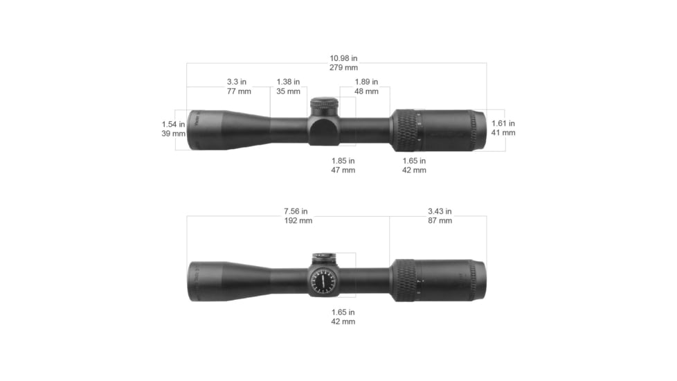 Vector Optics Matiz 2-7x32mm Rifle Scope, 25.4 mm, SFP, Duplex, Nitrogen Purged, Black, SCOM-26