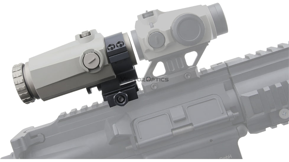 Vector Optics Maverick-III Red Dot Sight Magnifier, 3x22mm, FDE Rubber Armed, Black, SCMF-32