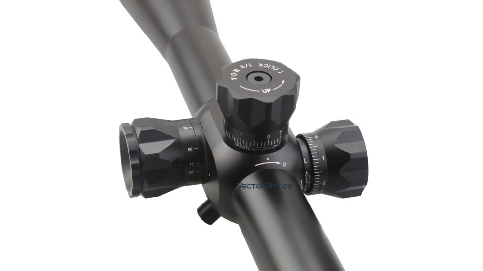 Vector Optics Monarch Rifle Scope, 8-32x56mm, 30mm Tube, Front Focal Plan Etched Mil-Dot Glass, Black, SCFF-06