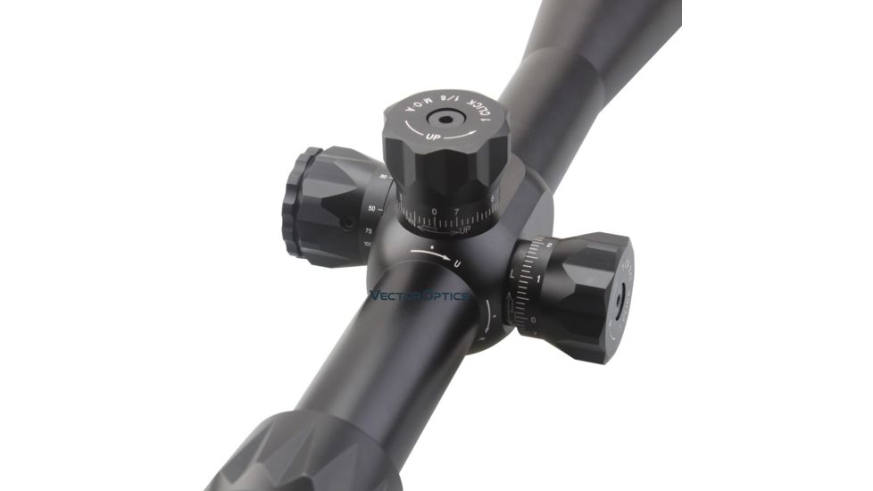 Vector Optics Monarch Rifle Scope, 8-32x56mm, 30mm Tube, Front Focal Plan Etched Mil-Dot Glass, Black, SCFF-06