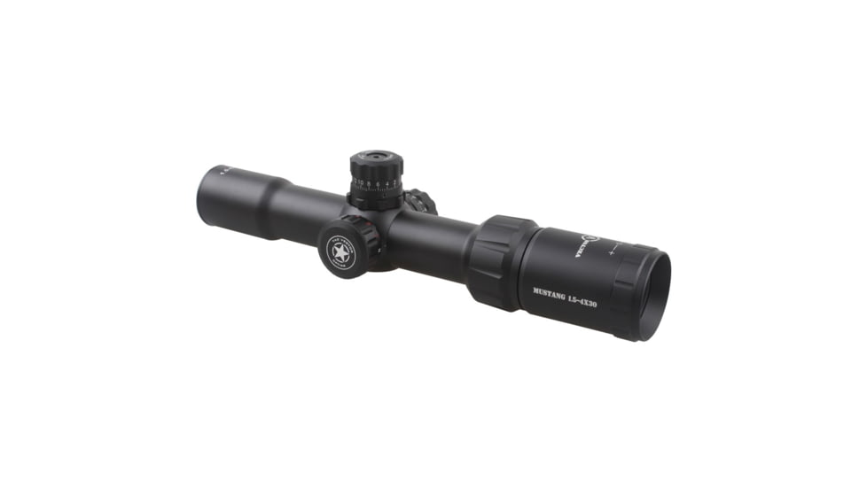 Vector Optics Mustang 1.5-4x30mm Rifle Scope, Chevron Reticle, Black, SCOC-02