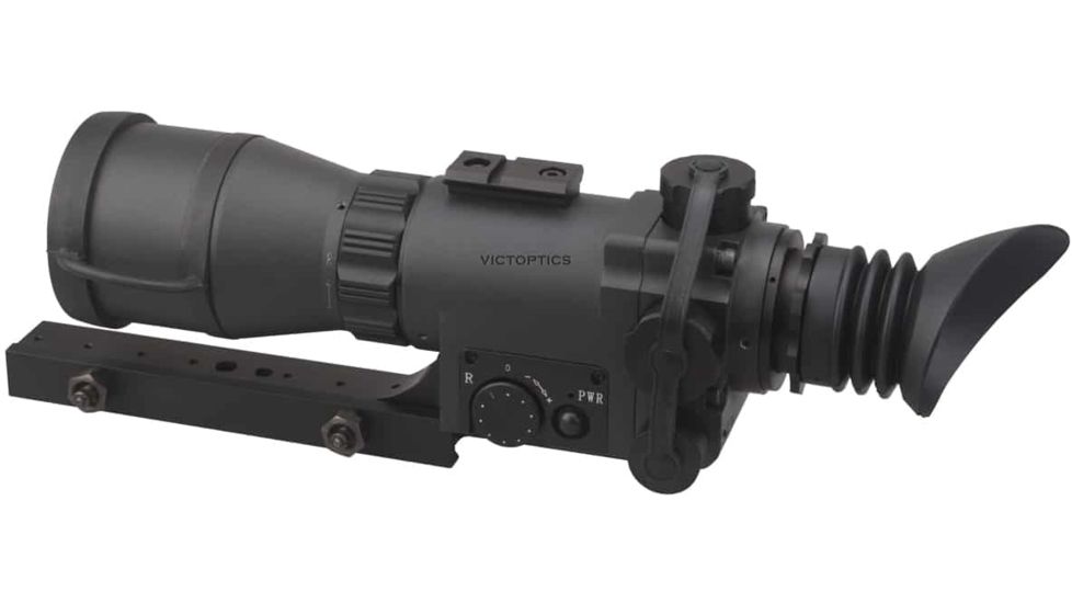 Vector Optics Night Vision Rifle Scope, 2.5x50mm, Gen I, 36-40 lp/mm Resolution, 150m Max Range, Red/ Green Reticle, 6061-T6, Black, SLNV-01
