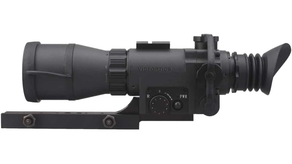 Vector Optics Night Vision Rifle Scope, 2.5x50mm, Gen I, 36-40 lp/mm Resolution, 150m Max Range, Red/ Green Reticle, 6061-T6, Black, SLNV-01