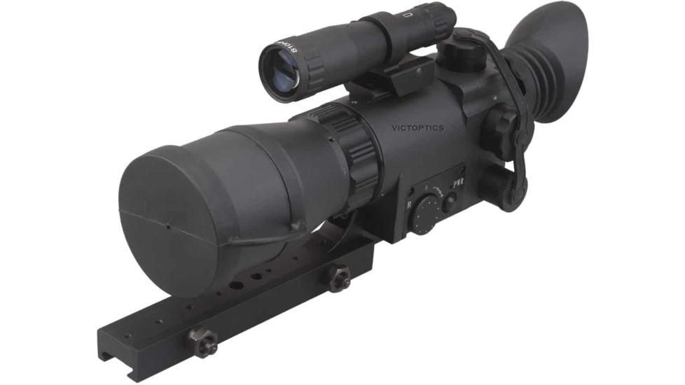 Vector Optics Night Vision Rifle Scope, 2.5x50mm, Gen I, 36-40 lp/mm Resolution, 150m Max Range, Red/ Green Reticle, 6061-T6, Black, SLNV-01