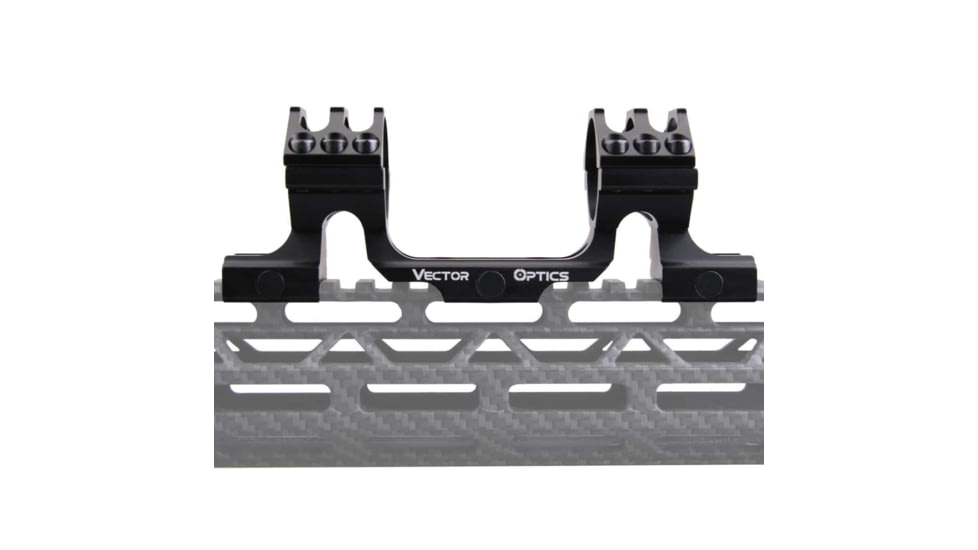 Vector Optics One Piece Skeletonized Scope Mount, 30mm Tube, Picatinny, 1.25in Height, 6063-T6, Matte, Black, SCTM-36