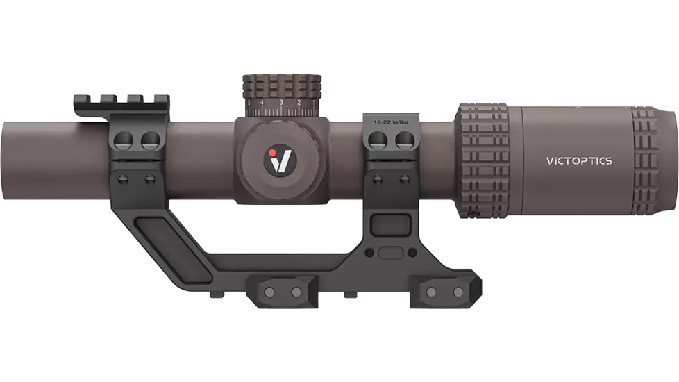 Vector Optics VictOptics S6 1-6x24 30mm Tube LPVO Rifle Scope w/ 1- Piece Extreme High Picatinny AR Mount Kit, Second Focal Plane