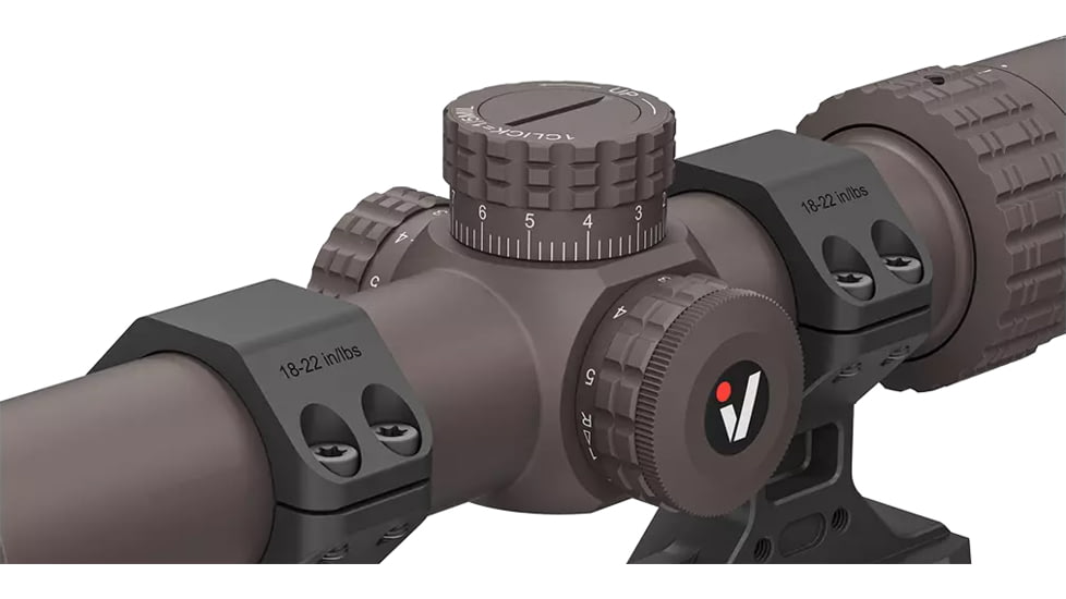 Vector Optics VictOptics S6 1-6x24 30mm Tube LPVO Rifle Scope w/ 1- Piece Extreme High Picatinny AR Mount Kit, Second Focal Plane