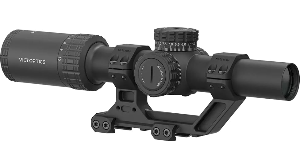 Vector Optics VictOptics S10 1-10x24 30mm Tube LPVO Rifle Scope w/ 1-Piece Extreme High Picatinny AR Mount Kit, Second Focal Palne