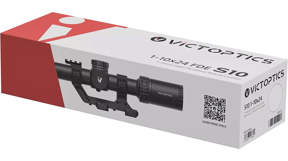 Vector Optics VictOptics S10 1-10x24 30mm Tube LPVO Rifle Scope w/ 1-Piece Extreme High Picatinny AR Mount Kit, Second Focal Palne