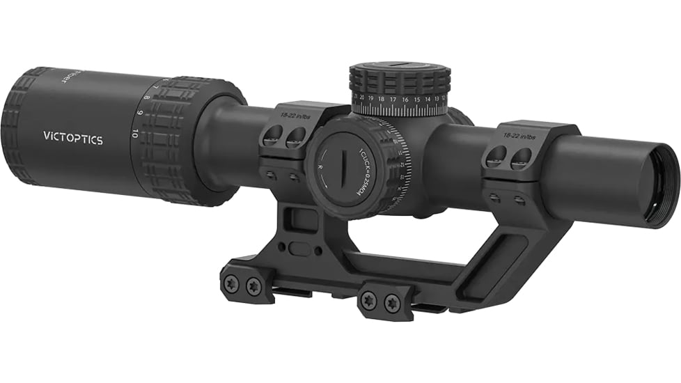 Vector Optics VictOptics S10 1-10x24 30mm Tube LPVO Rifle Scope w/ 1-Piece Extreme High Picatinny AR Mount Kit, Second Focal Palne
