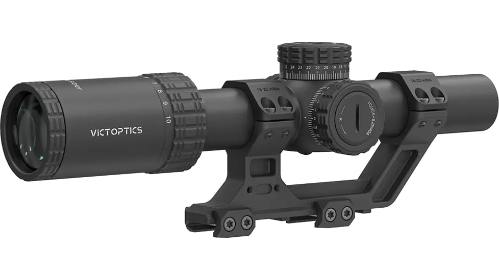 Vector Optics VictOptics S10 1-10x24 30mm Tube LPVO Rifle Scope w/ 1-Piece Extreme High Picatinny AR Mount Kit, Second Focal Palne