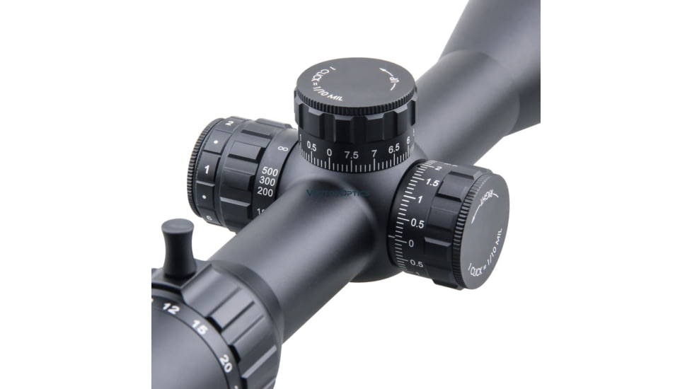 Vector Optics Paragon Gen II Rifle Scope, 5-25x56mm, Second Focal Plane, 30mm Tube, VPA-2 Illuminated Reticle, 6061-T6, Black, SCOL-26