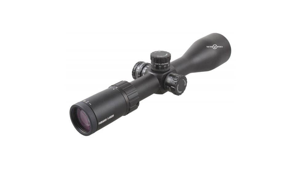 Vector Optics Paragon Rifle Scope, 2-10x50mm, 30mm Tube, Etched Glass VPA-2 MIL Reticle, Black, SCOM-18