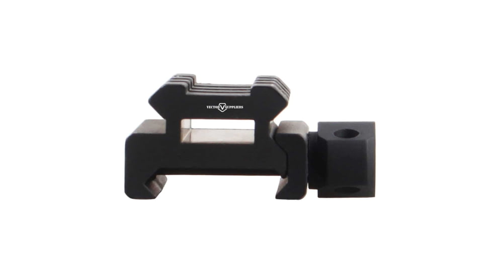 Vector Optics Riser Mount Rail, Picatinny, 0.5in Height, 1.6in Long, 3 Slots, 6063-T6, Black, SCRA-58