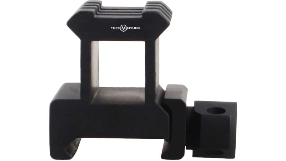 Vector Optics Riser Mount Rail, Picatinny, 1in Height, 1.6in Long, 3 Slots, 6063-T6, Black, SCRA-60