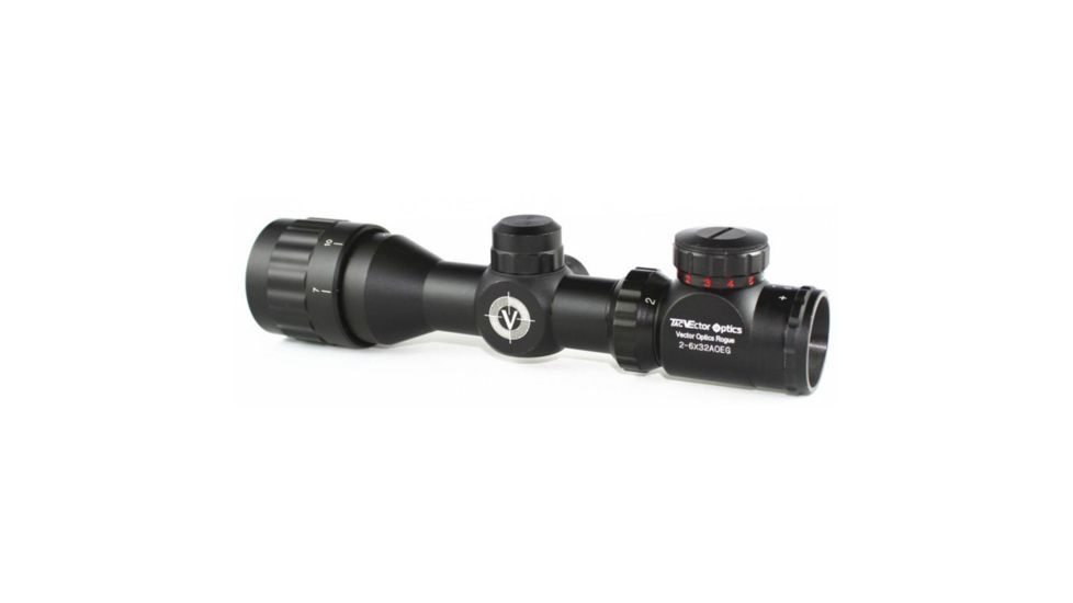 Vector Optics Rogue Rifle Scope, 2-6x32mm, 25.4mm Tube, Range Finder Reticle, Black, SCOC-07