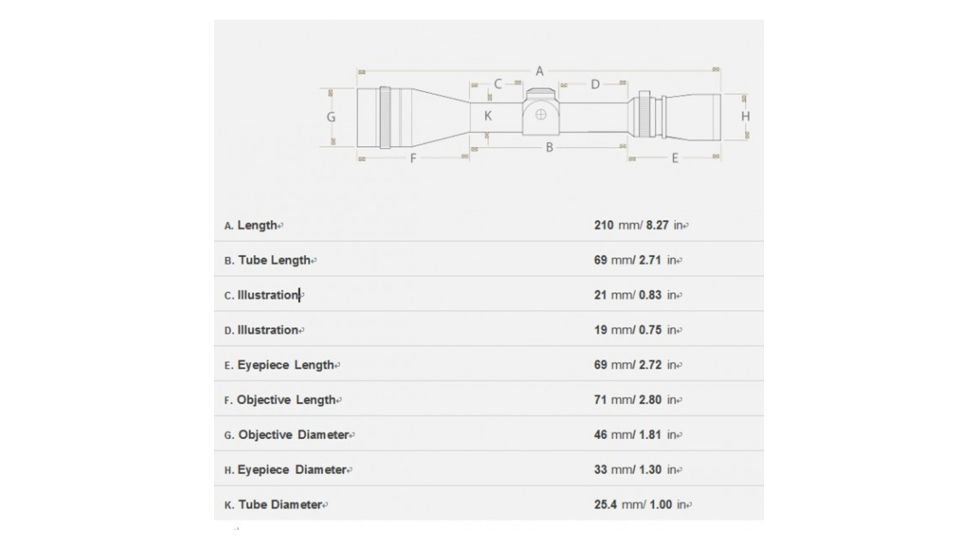 Vector Optics Rogue Rifle Scope, 2-6x32mm, 25.4mm Tube, Range Finder Reticle, Black, SCOC-07
