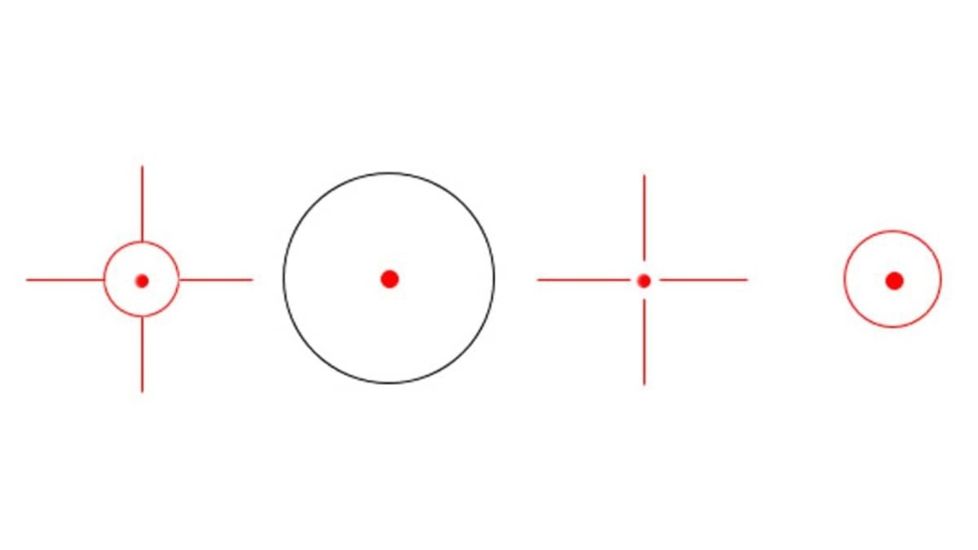 Vector Optics Sable 1x25x34 Red Dot Sight,Four Kinds of Reticles, Black, SCRD-06