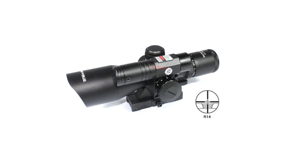 Vector Optics Sideswipe Rifle Scope, 2.5-10x40mm, 25.4mm Tube, R14 Range Finder, Black, SCOM-20