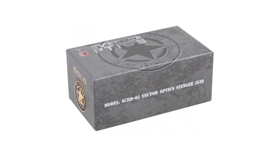 Vector Optics Stinger 1x28mm Red Dot Sight, 5 Levels Red and Green Dot Reticle, 4 MOA, Black, SCRD-05, EDEMO1